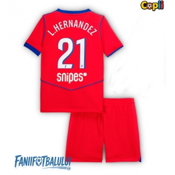 Paris Saint-Germain Lucas Hernandez #21 Echipament de Fotbal Replică 2025-26 Copii Treilea (+ Șorturi)